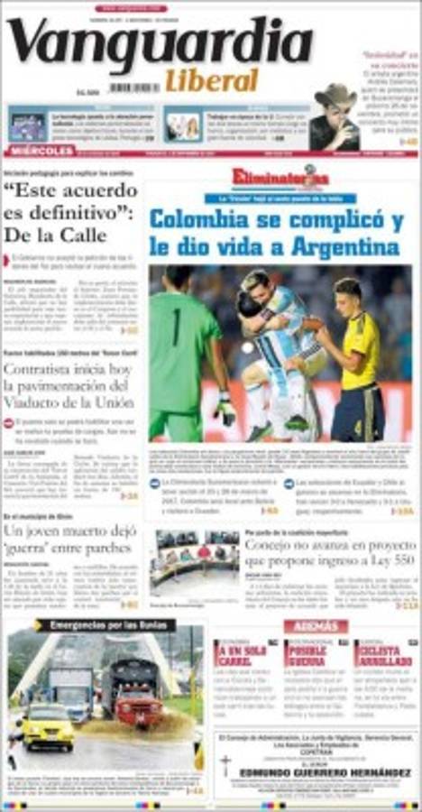 ¡CALIENTE! Las portadas que dejó la fecha de eliminatoria mundialista