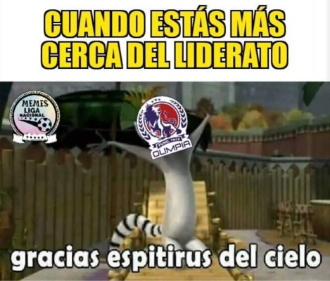 Divertidos memes atacan al Real España y Rony Martínez, Olimpia es alabado