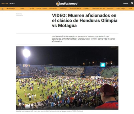 Lo que dice la prensa internacional sobre enfrentamientos entre barras del Olimpia y Motagua