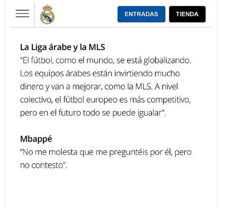 Real Madrid sorprende al mencionar a Kylian Mbappé en su página web y PSG lo borra completamente