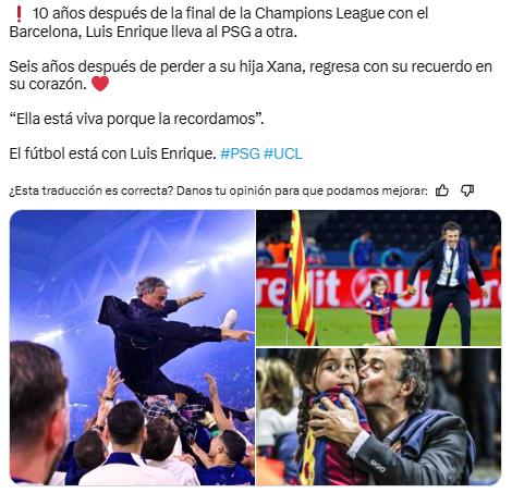 Luis Enrique quiere ganar la Champions por Xana: de qué falleció su pequeña hija y la lección de vida