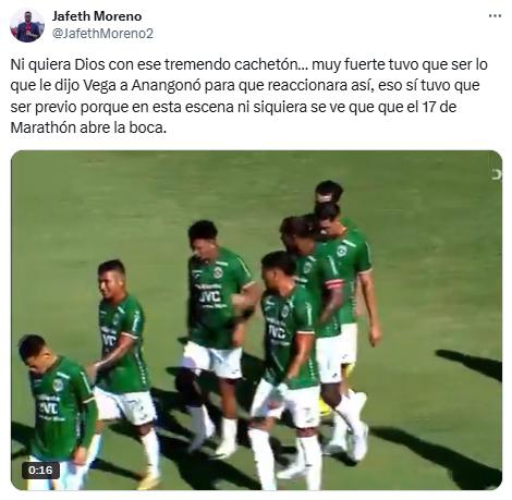 Anangonó agredió a Alexy Vega y la fuerte reacción de la prensa: piden severo castigo y quitarle la capitanía en Marathón