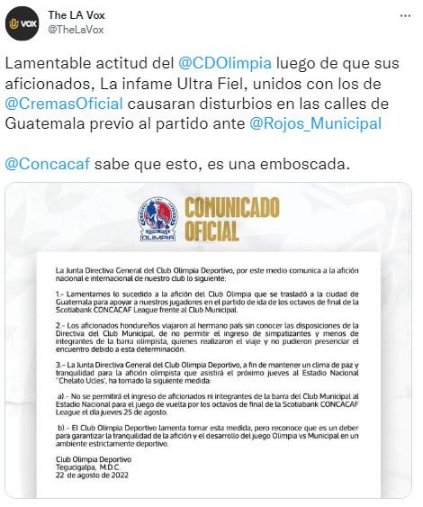 “Decisión acertada y lamentan lo sucedido”: La reacción de la prensa ante la prohibición de Olimpia a los aficionados de Municipal