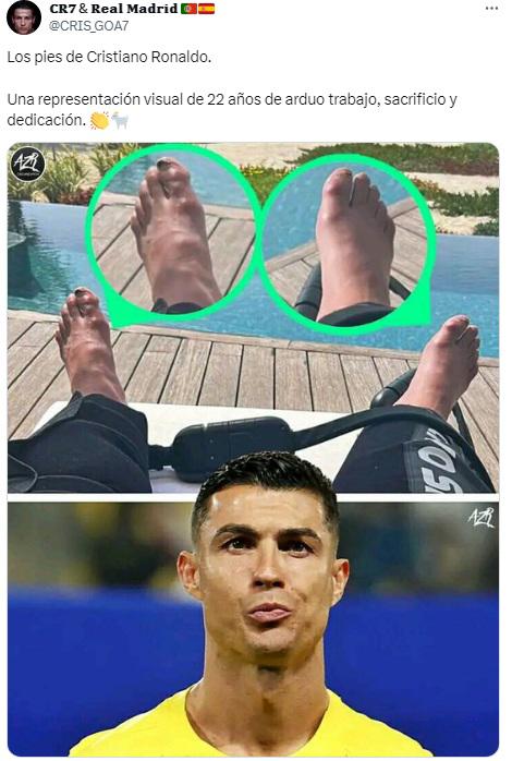 Cristiano Ronaldo muestra sus pies, lo comparan con LeBron James y todos hablan de lo mismo: “Nunca han visto...”