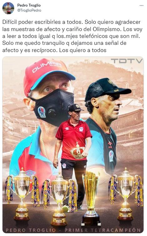 “Gracias por mostrarnos el camino”: Así se despidieron los jugadores y directivos de Olimpia de Pedro Troglio