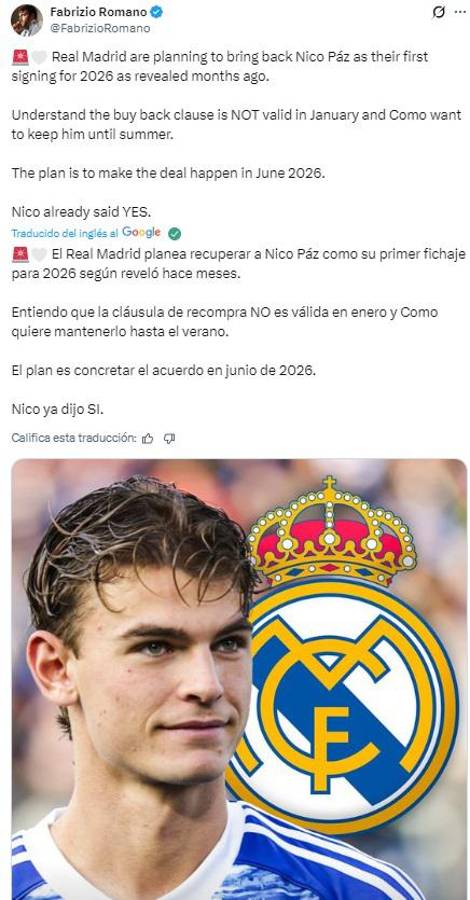 Ya dijo si: Real Madrid cierra fichaje, se fue del Barcelona a Inglaterra y giro inesperado con Nico Williams