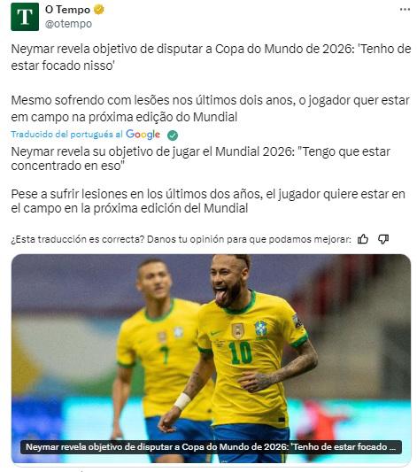 Neymar confirma el club dónde jugará en 2025 y revela su deseo con respecto al Mundial 2026: “Tengo que concentrarme”