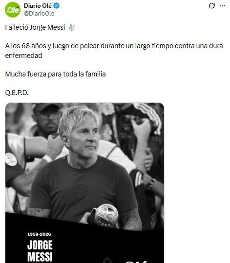 Lo que dice la prensa y clubes por la muerte del papá de Messi: Uno de los pilares...