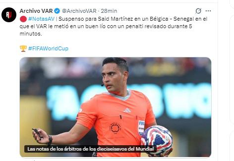 ¿Acierto o error? Las reacciones a la dura decisión de Saíd Martínez en el Mundial y la nota que le dan