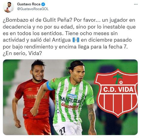 Todos hablan de lo mismo: La reacción de la prensa sobre el fichaje del “Gullit” Peña por el Vida de Honduras