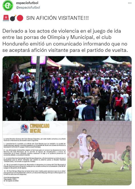 “Decisión acertada y lamentan lo sucedido”: La reacción de la prensa ante la prohibición de Olimpia a los aficionados de Municipal
