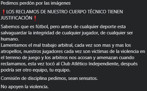 Imágenes espeluznantes: las terribles heridas de los jugadores del Independiente tras bronca en el estadio del Parillas One