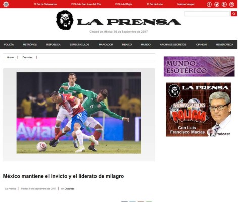 Así reaccionan los medios de Panamá y Costa Rica luego juego ante Trinidad y México