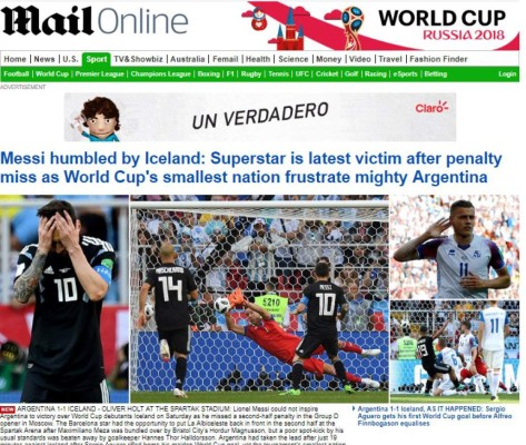 Prensa mundial: Messi el señalado por empate de Argentina ante Islandia