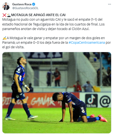¿Fue todo para Motagua? Periodistas reaccionan por el nuevo empate que sacó el CAI de Panamá en el Nacional