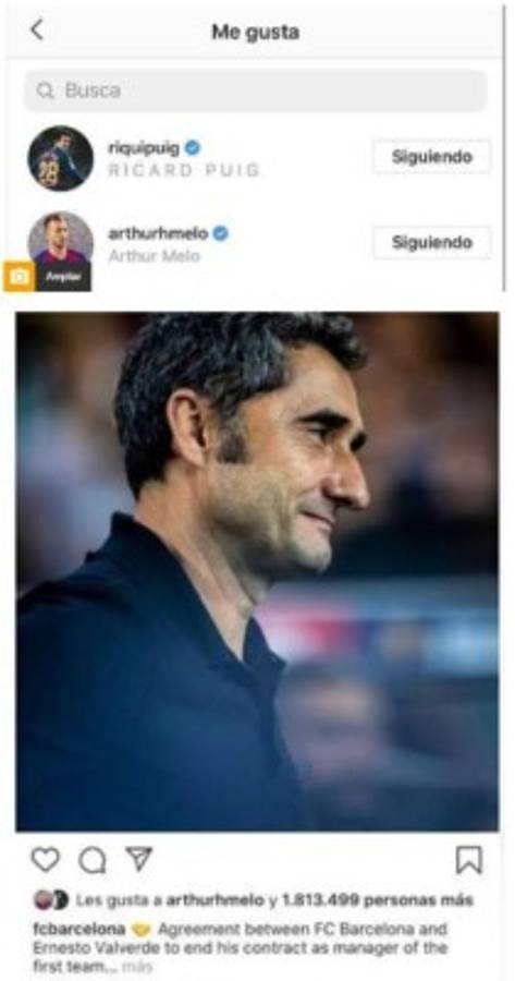 Los cracks del Barcelona que se despidieron de Valverde en redes; a dos jugadores 'les gustó' su salida