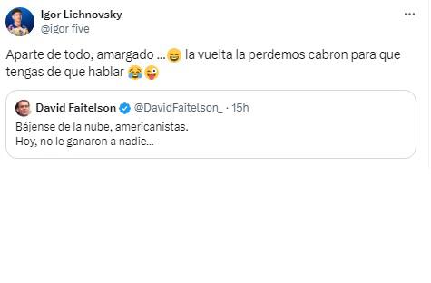 Futbolista de América se engancha con David Faitelson y el polémico periodista responde: “Bájense de la nube”