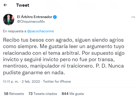 El ‘agarrón’ entre Chiquimarco y Francisco Chacón tras el polémico penal de México: ‘‘Eres un fiasco; nunca pudiste ganarme en nada’’