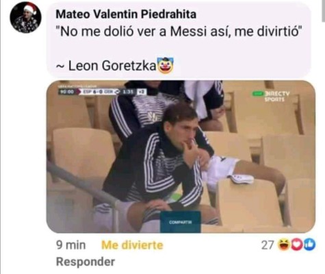 Se burló de Messi en el 8-2 contra el Bayern Múnich y ahora fue destrozado tras el 6-0 de España ante Alemania