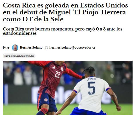 Miguel “Piojo” Herrera sufrió goleada en su debut ante USA: lo que dicen en Costa Rica y el único jugador que lo “enamoró”