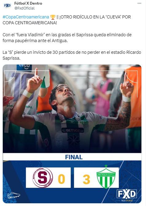 “La grandeza murió”: así reacciona la prensa a la eliminación de Saprissa; señalan al culpable y admiran al Antigua