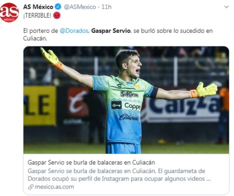 Lo que dicen en redes sociales de Gaspar Servio tras su polémico vídeo en Culiacán: 'Futbolista sin cerebro'&nbsp;