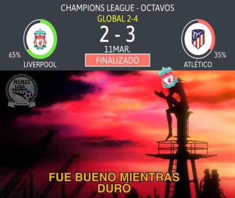 Los memes humillan al Liverpool tras ser eliminado de la Champions por el Atlético