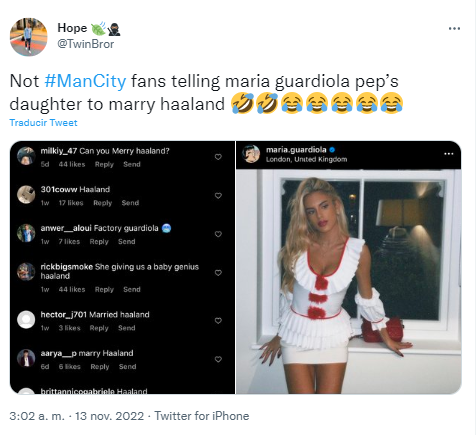 Así es la preciosa hija de Pep Guardiola y la insólita petición de matrimonio con Erling Haaland