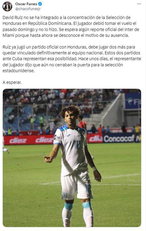 “Es más entusiasmo de la gente porque juega con Messi”: Así reaccionó la prensa de Honduras por el caso de David Ruiz