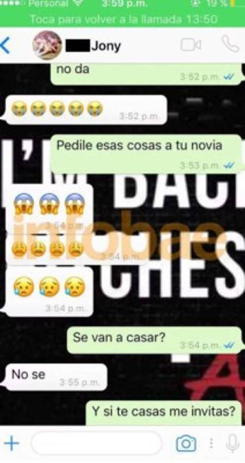 ¡De terror! Los mensajes de Jonathan Fabbro a su ahijada de quien abusó de 2012 a 2016