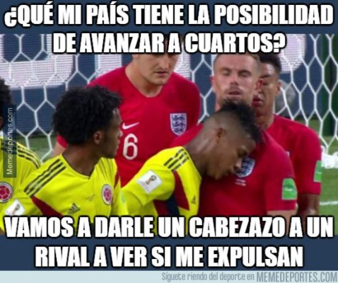 ¡Crueles! Los mejores memes de la eliminación de Colombia del Mundial a manos de Inglaterra