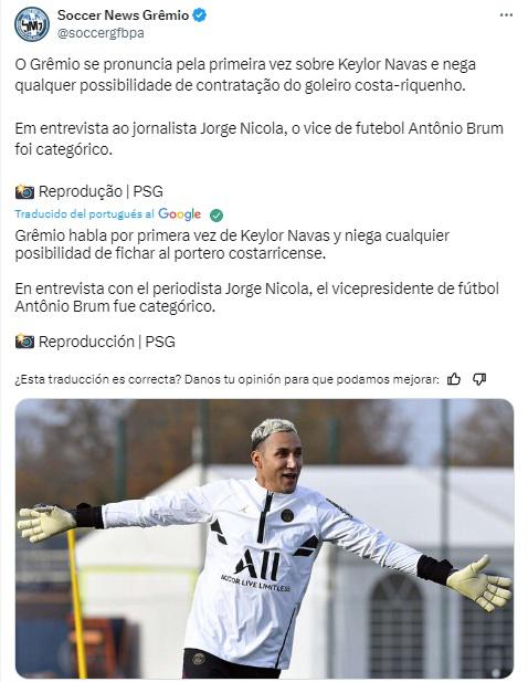 Keylor Navas y Sergio Ramos han sido descartados por el Gremio.