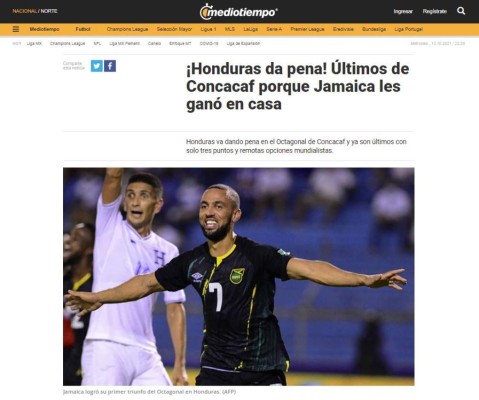 'Da pena', 'desastre' y 'ridículo': lo que dicen los medios nacionales e internacional de la derrota de Honduras ante Jamaica