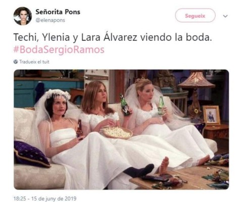 Los memes destrozan a Sergio Ramos y Pilar Rubio por su boda 'galáctica'