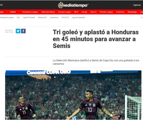 Lo que dicen los medios mexicanos tras golear a Honduras: 'Baile catracho' y 'aplastados'