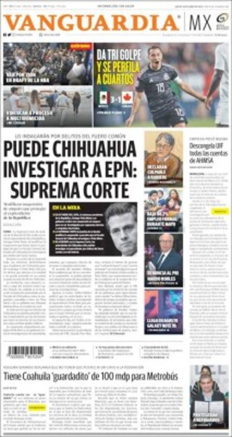 Implacable y exhibición: Lo que dice la prensa de México tras triunfo sobre Canadá