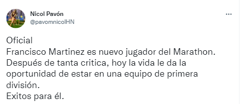 ¡De Tercera a Primera! Periodistas reaccionan tras anunciarse el fichaje de Francisco Martínez por el Marathón