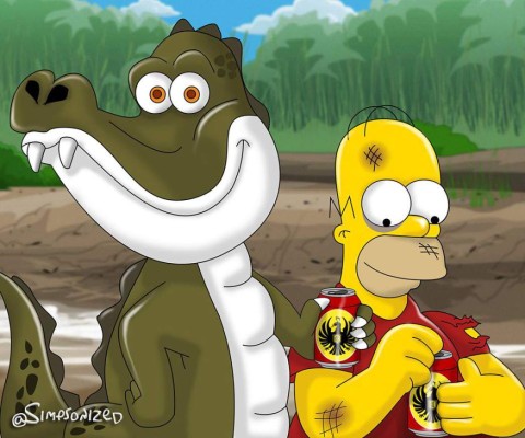 Así se verían Los Simpson en Costa Rica y Panamá. ¡Atención con Navas y Román!