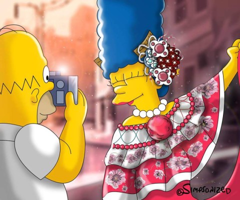 Así se verían Los Simpson en Costa Rica y Panamá. ¡Atención con Navas y Román!
