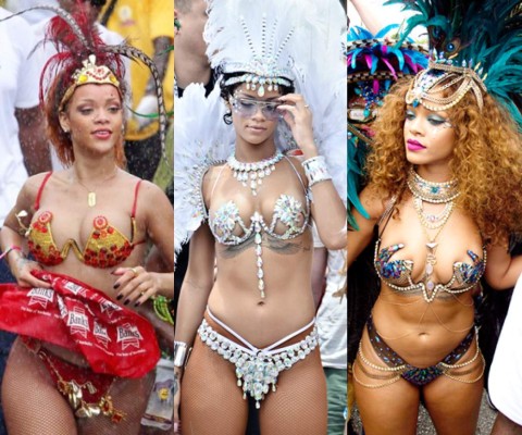 Lewis Hamilton y Rihanna disfrutaron en el carnaval de Barbados