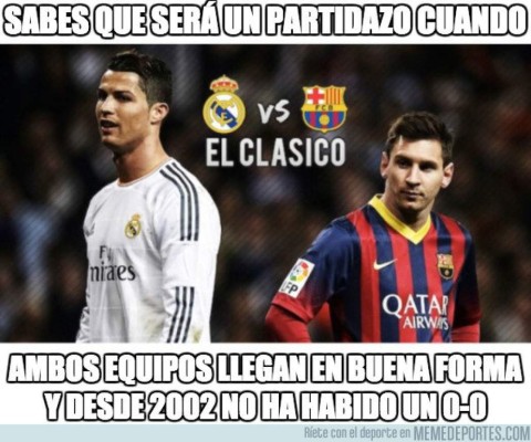 Los imperdibles memes previo al clásico entre Real Madrid y Barcelona