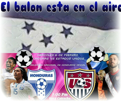 Fotomontajes dedicado al juego entre Honduras y Estados Unidos.
