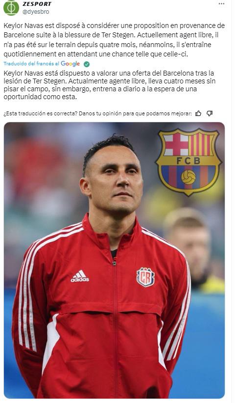“Dispuesto a traicionar a Real Madrid” y “se deja querer”: Keylor Navas interesa al Barcelona y así reaccionó la prensa