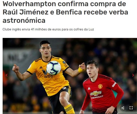Lo que dice la prensa mundial sobre el fichaje de Raúl Jiménez: 'Histórico'