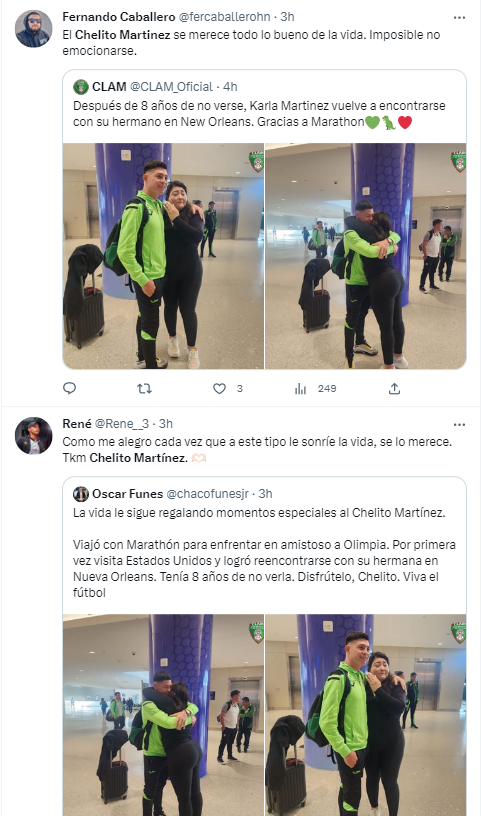 Así vivió el Chelito Martínez su primera experiencia en avión y el conmovedor reencuentro con su hermana en Estados Unidos