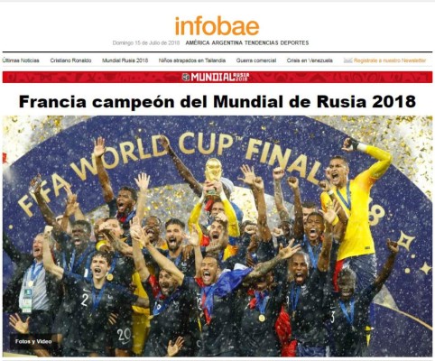 PORTADAS: Así titulan los diarios tras que Francia se corone campeón del mundo