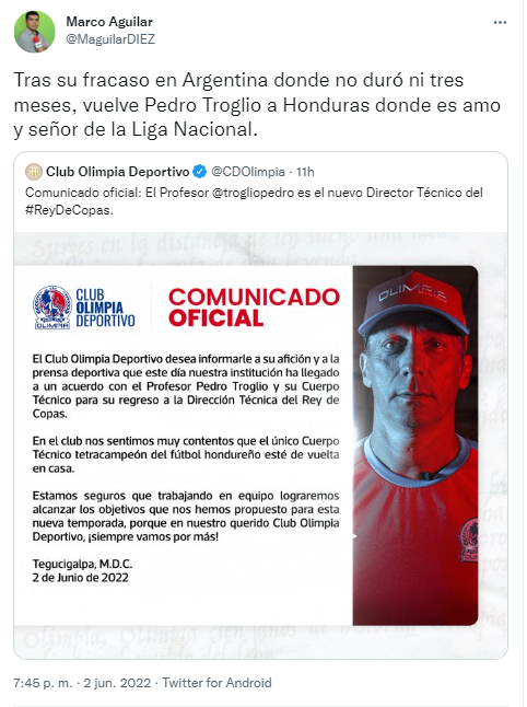 La reacción de la prensa ante la vuelta de Pedro Troglio a Olimpia: ‘‘Vuelve a dirigir a un viejo amor’’