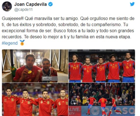 Los mensajes para David Villa tras anunciar su retiro del fútbol: 'Fue un honor Guaje'&nbsp;&nbsp;