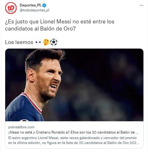 “Su declive es imparable, se hizo la luz”: Así reaccionó la prensa luego de que Messi quedó fuera del Balón de Oro 2022