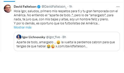 Futbolista de América se engancha con David Faitelson y el polémico periodista responde: “Bájense de la nube”